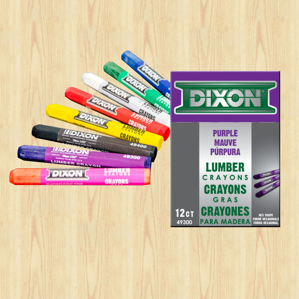 Box Pink Dixon Lumber Crayons 1 Doz j 